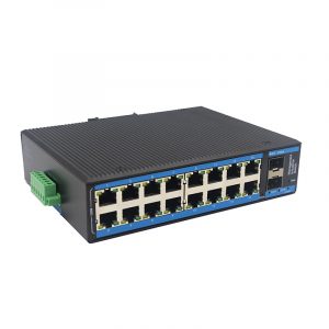 16-port 10/100BASE-TX+2G SFP Managed Industrial Switch