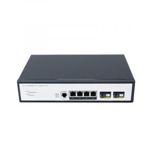 4 Ports 10/100/1000Mbps Managed PoE Switch with 2 Gigabit SC HX304GPM-2SSC20