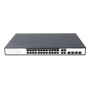 24 Ports 10/100/1000Mbps Managed PoE Switch with 4 Gigabit Combo HX324GPM–4G4SFP