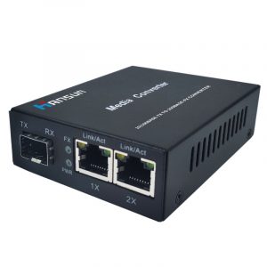 2RJ45 1SFP 10/100Mbps dual fiber Media Converter